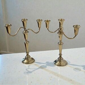 Pair International Silver Lord Baltimore Twisted Branch Candelabras Vintage